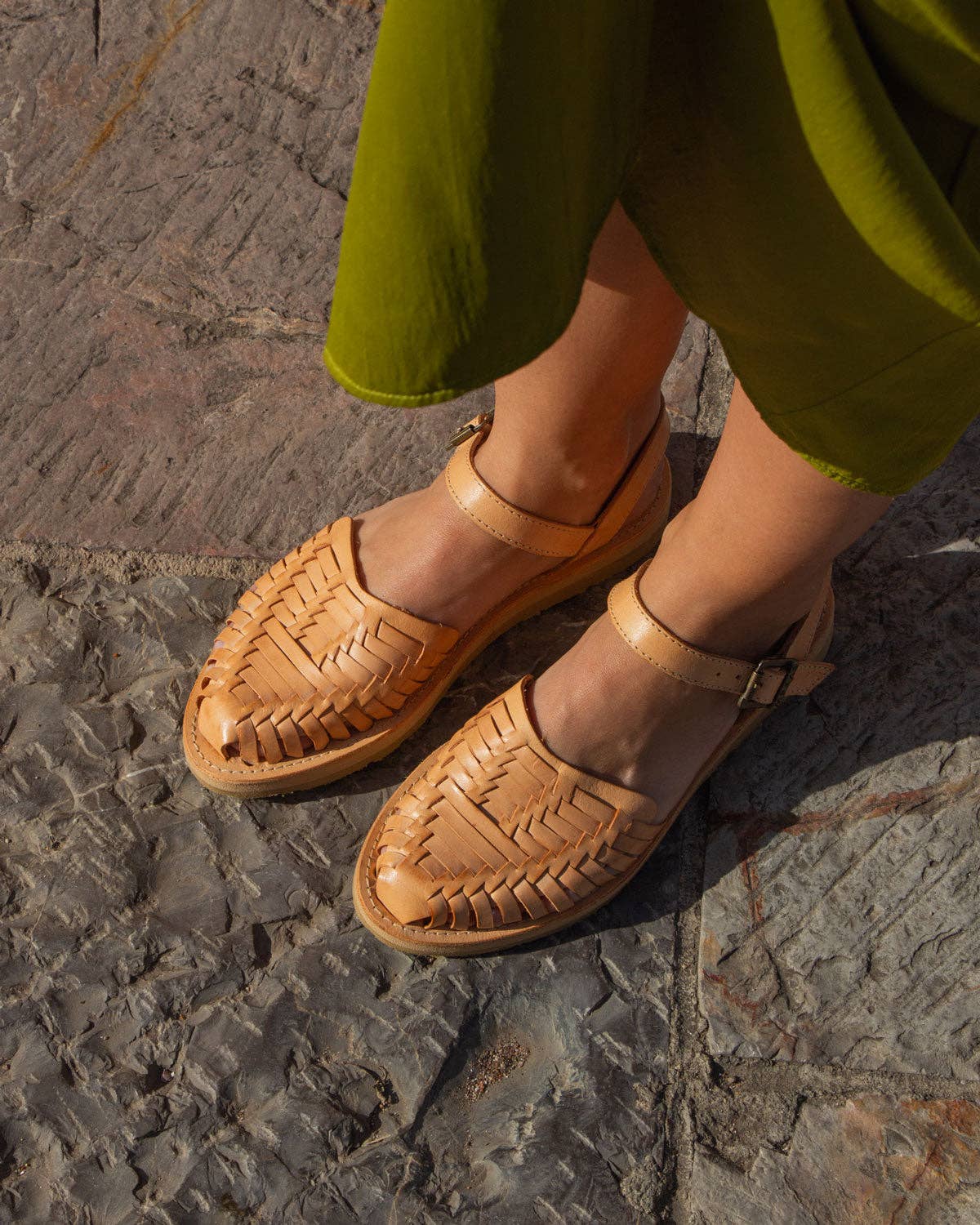 Jamaica - Nude Leather Caged Sandals