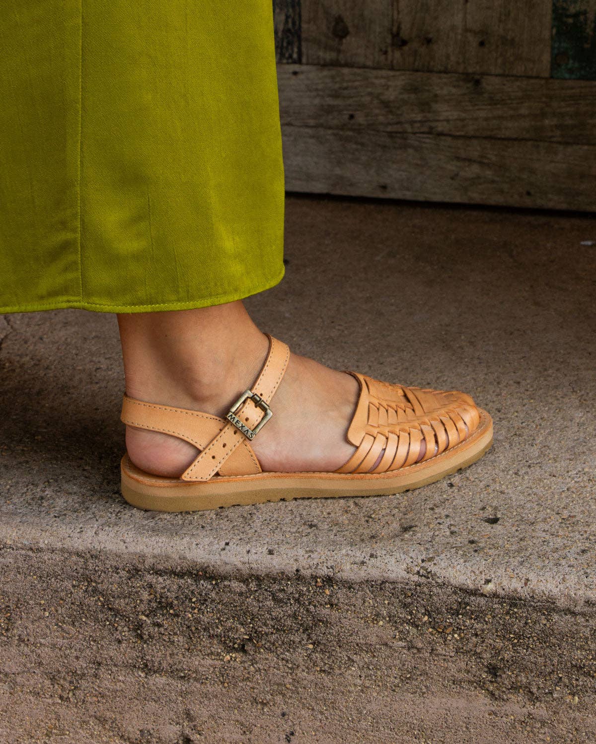 Jamaica - Nude Leather Caged Sandals