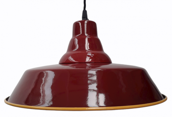 Luminária pendente industrial esmaltada