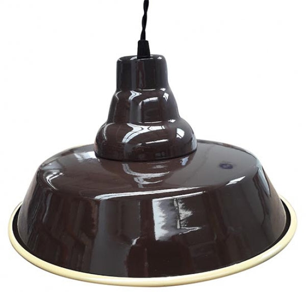Luminária pendente industrial esmaltada