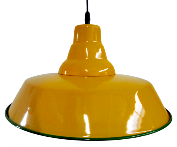 Luminária pendente industrial esmaltada