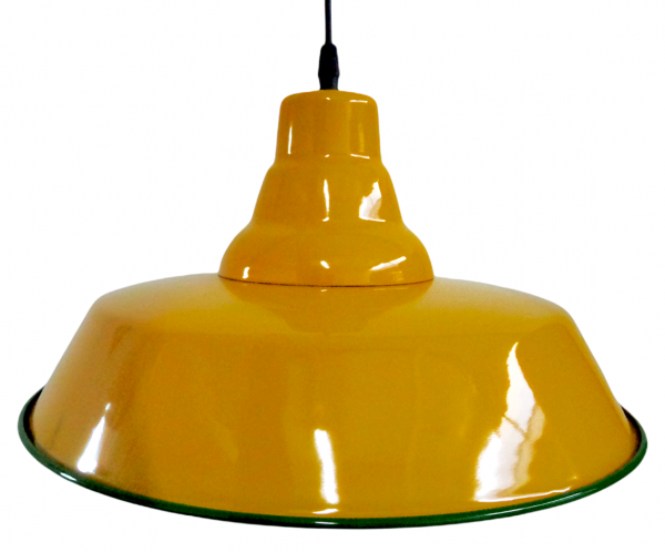 Enamelled Industrial Pendant Light