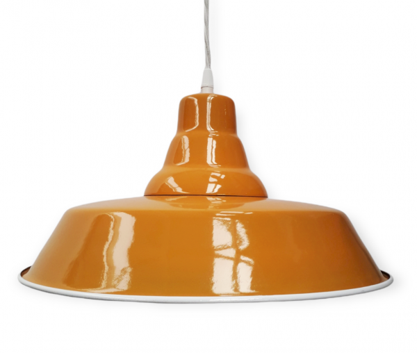 Luminária pendente industrial esmaltada