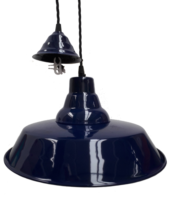 Luminária pendente industrial esmaltada