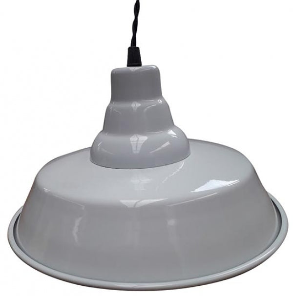 Luminária pendente industrial esmaltada