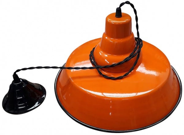 Luminária pendente industrial esmaltada