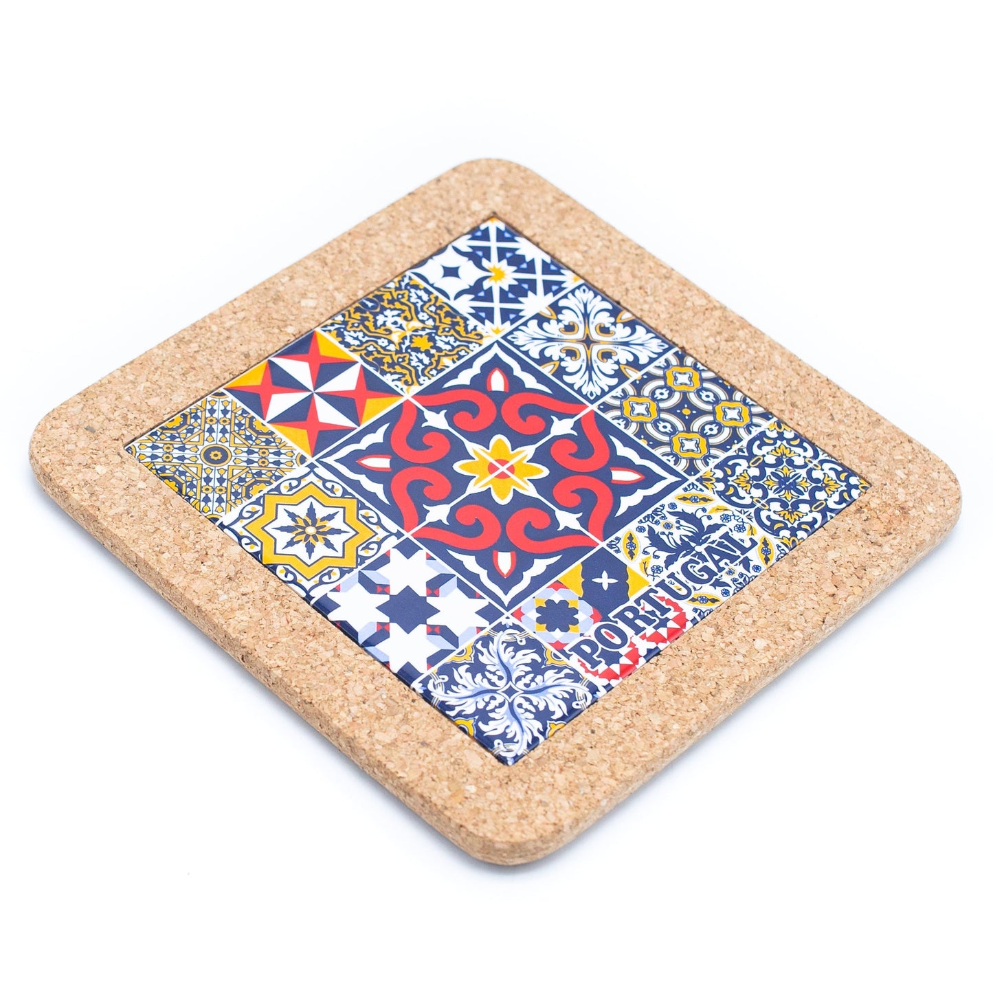 Cork Trivet with Portuguese Azulejo Print - L851 Set of 5(5units) | Trivets | Iberica - Pretty things from Portugal