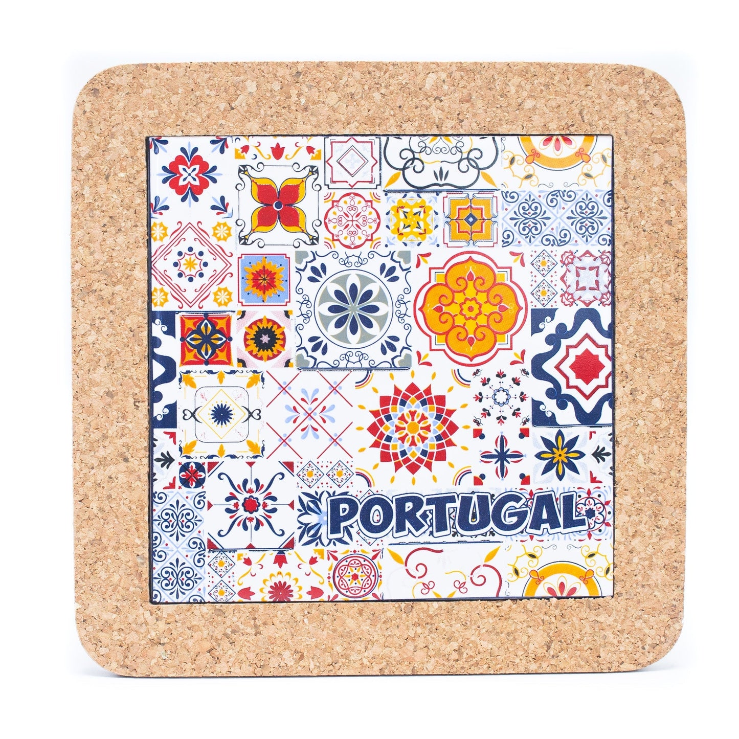 Cork Trivet with Portuguese Azulejo Print - L851 Set of 5(5units) | Trivets | Iberica - Pretty things from Portugal