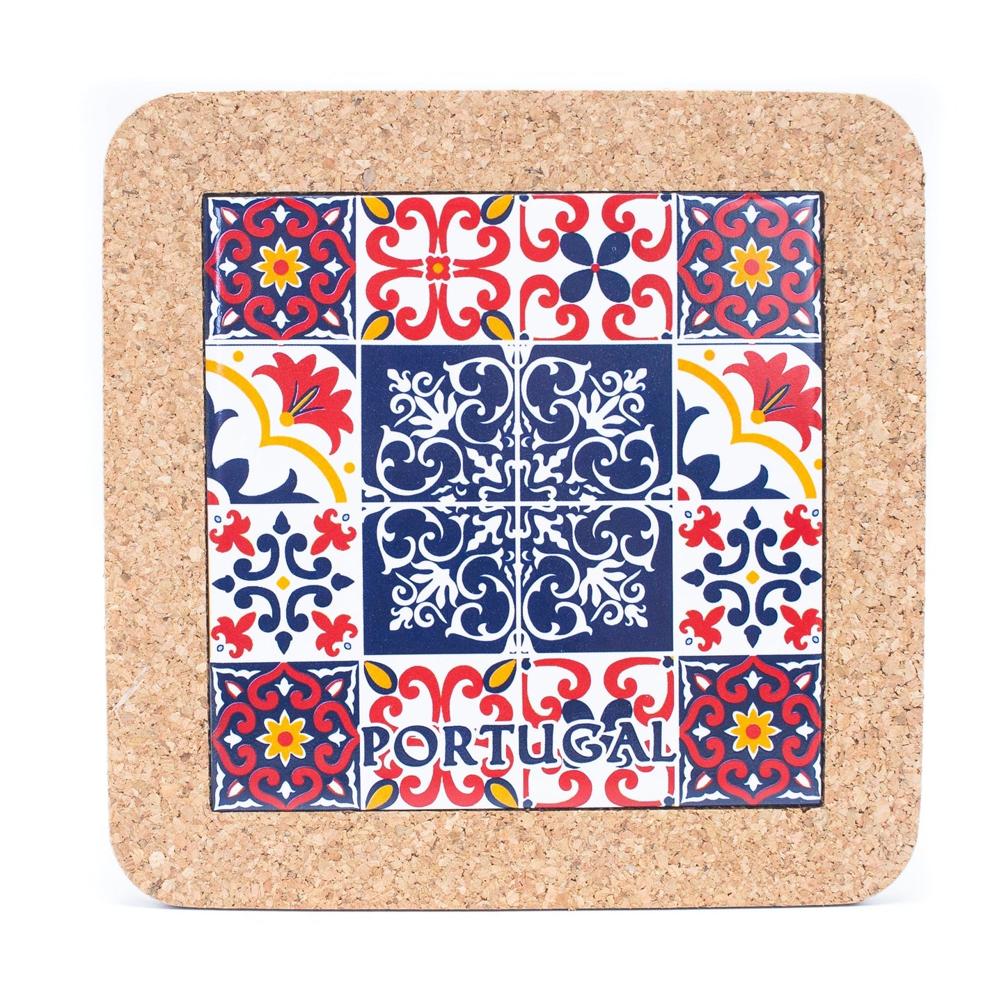 Cork Trivet with Portuguese Azulejo Print - L851 Set of 5(5units) | Trivets | Iberica - Pretty things from Portugal