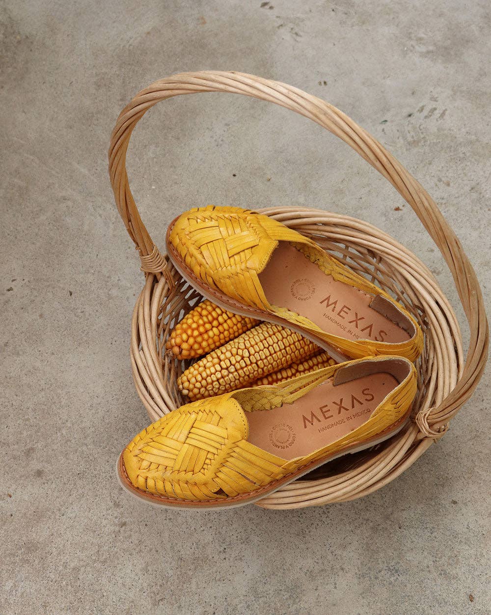 Acapulco - Yellow Woven Leather Shoe