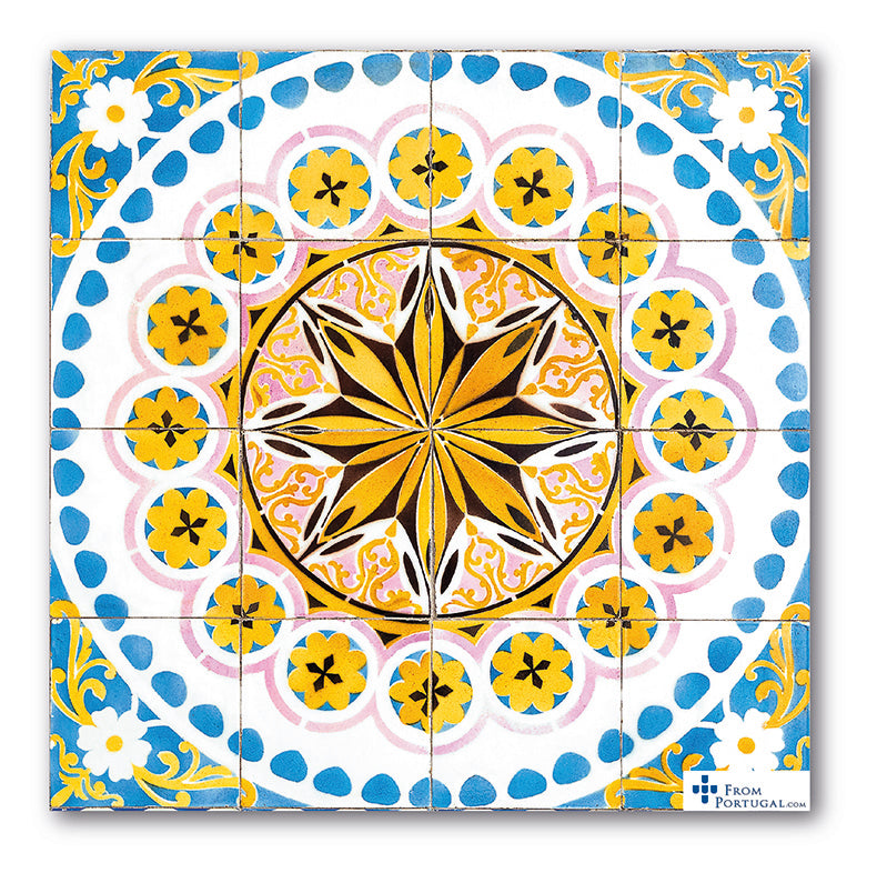 Ceramic drinks coaster 11cm - Azulejo 19