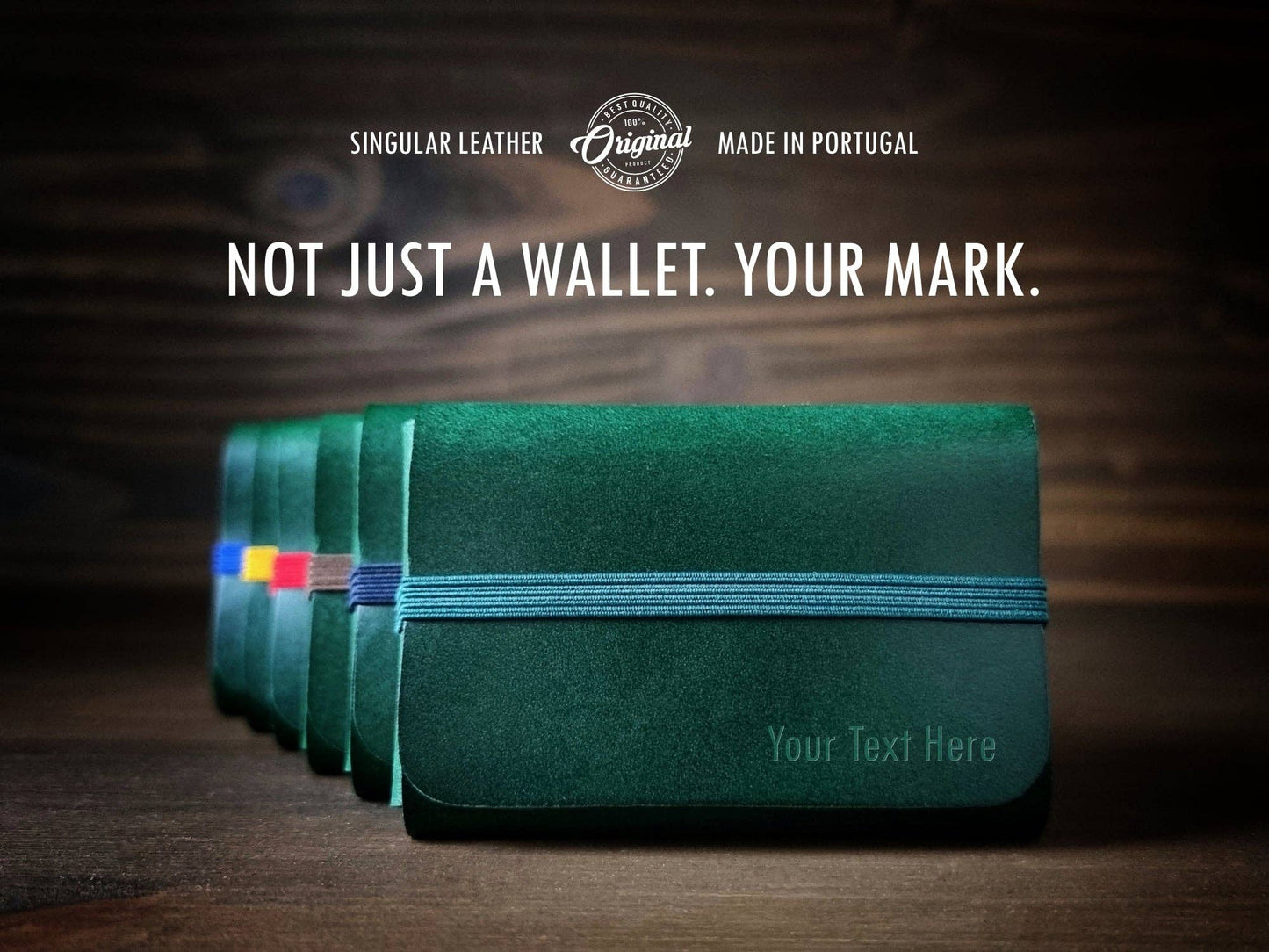 Alpine Green Leather Wallet - Minimalist