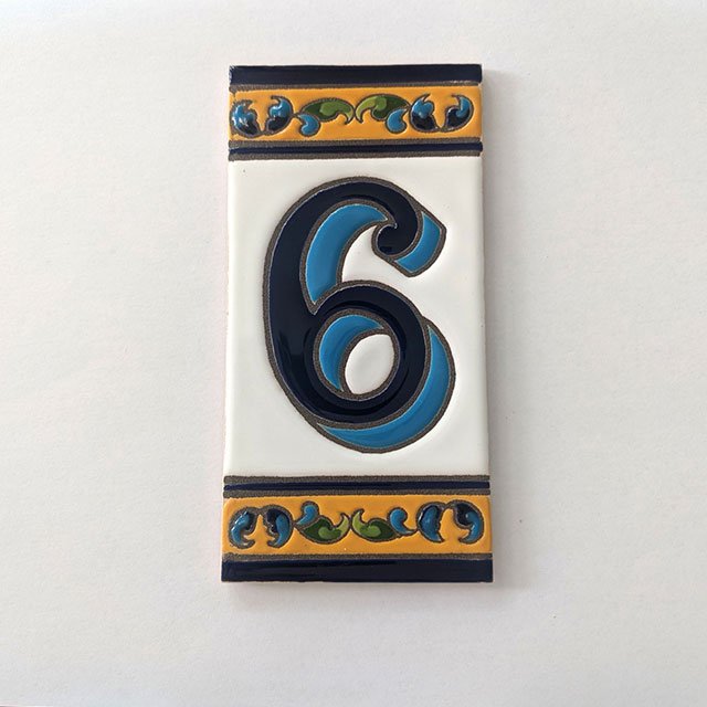 Espana-Ceramic-Address-number-6-tile-75x150x5mm_Iberica