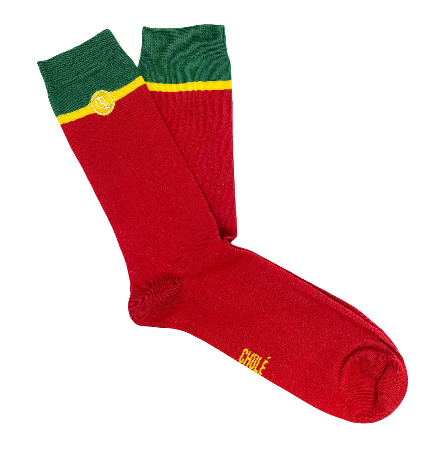 Pair of Red and Green socks for Portugal team Euro 2024