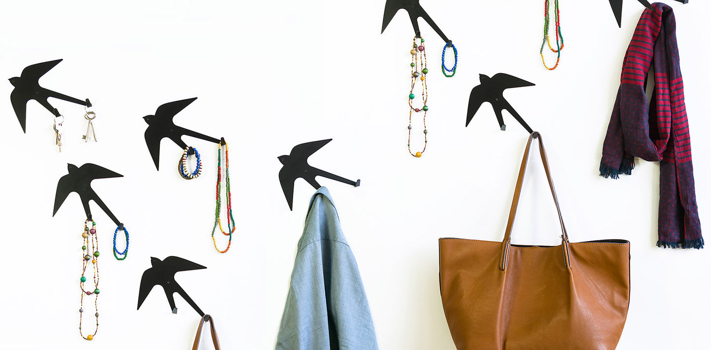 Metal Hanger ‘Swallows’ | Coat & Hat Racks | Iberica - Pretty things from Portugal