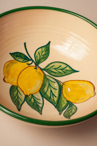 Huerta Patterned Ceramic Salad Bowl