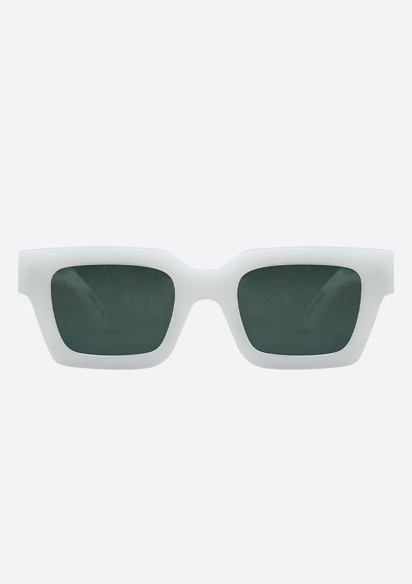 Tea Low White Sunglasses