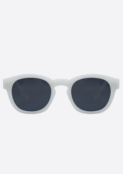 Atlas Low White Sunglasses