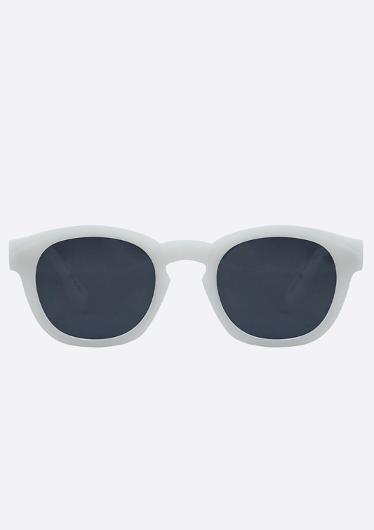 Atlas Low White Sunglasses
