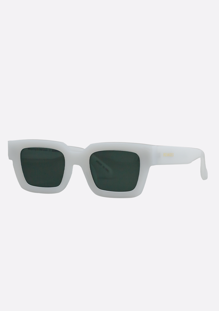 Tea Low White Sunglasses