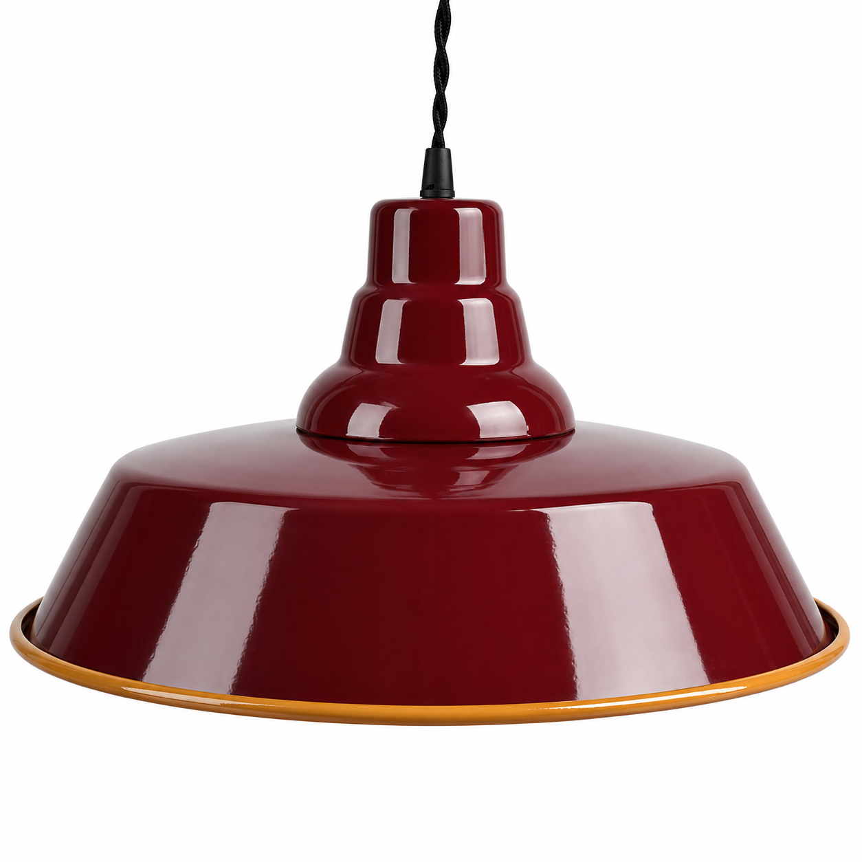 Enamelled Industrial Pendant Light