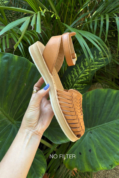 Chetumal Camel - Women's Camel Leather Espadrilles