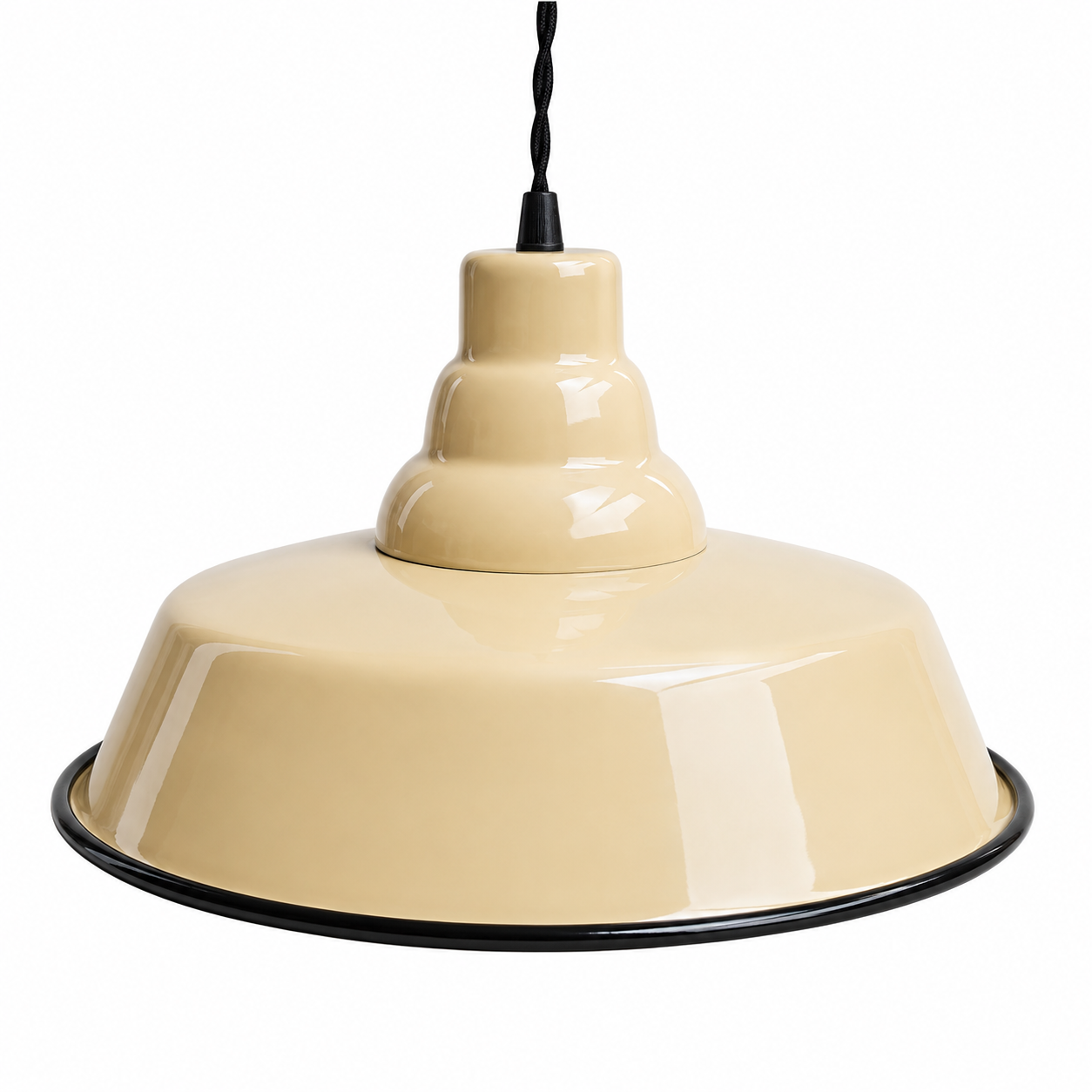 Enamelled Industrial Pendant Light