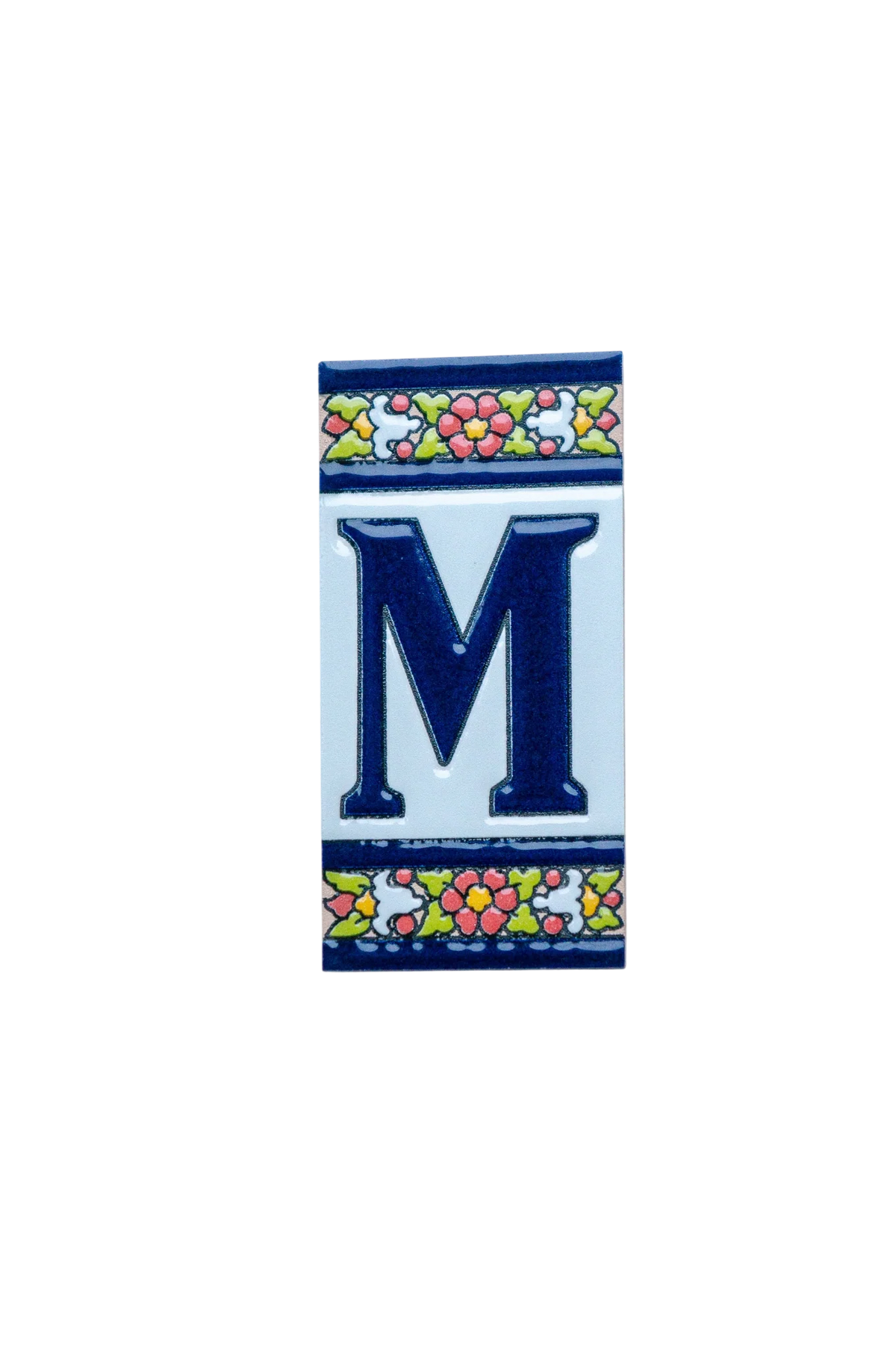 Large Floral Ceramic House Number & Letter Tile