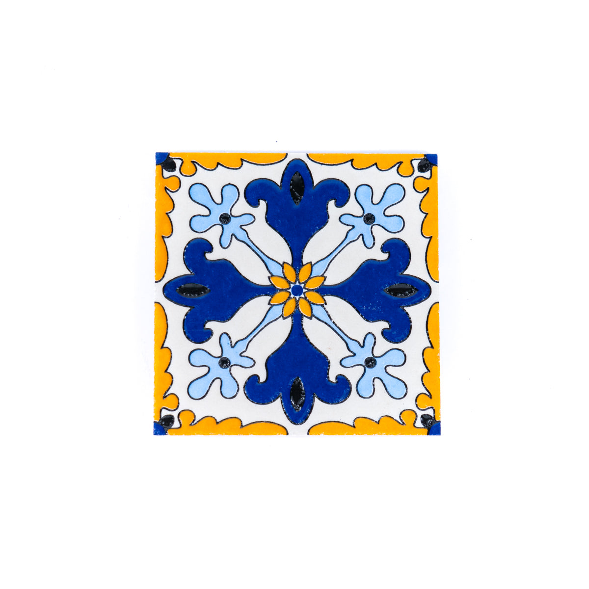 Elegant Portuguese Tile-Inspired Ceramic & Cork Coasters - Set of 8 L-1099