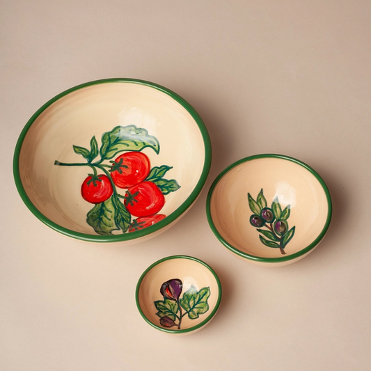 Huerta Stamped Ceramic Bowl