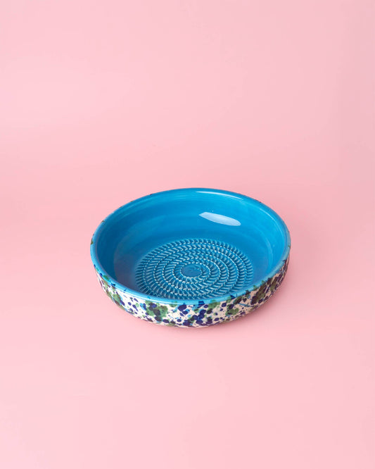 Large Ceramic Grater Plate – Azul (Includes Gift Spoon) - NEW