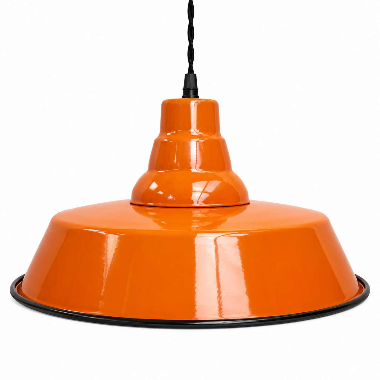 Enamelled Industrial Pendant Light