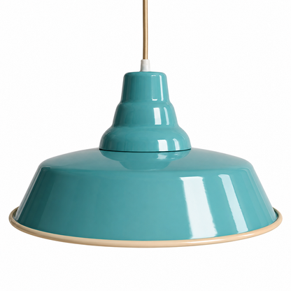 Enamelled Industrial Pendant Light