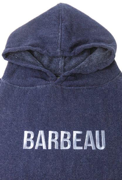 Barbeau Navy hooded beach changing poncho