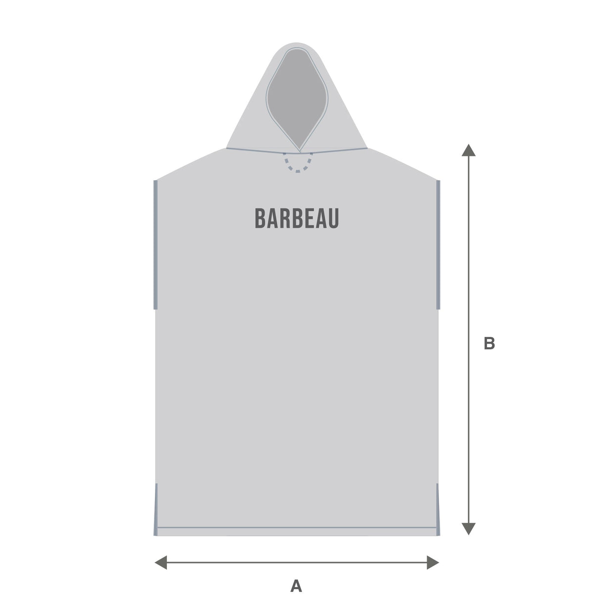Barbeau Navy changing poncho for beach and swimming