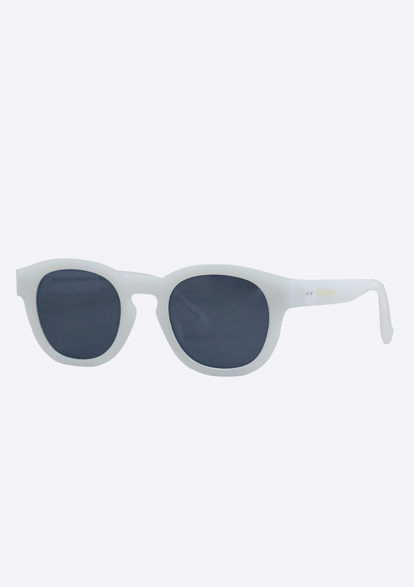 Atlas Low White Sunglasses