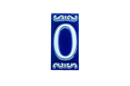 Cobalt Ceramic House Number & Letter Tile