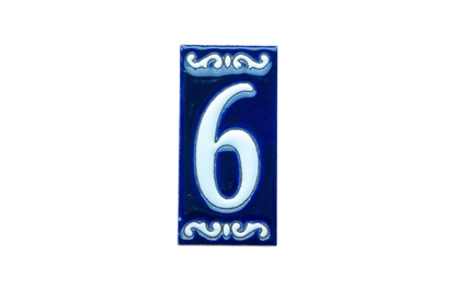 Cobalt Ceramic House Number & Letter Tile