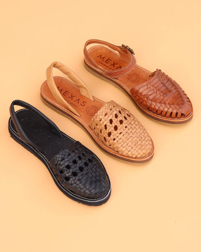 Malinche - Menorquina Sandal in Brown Leather