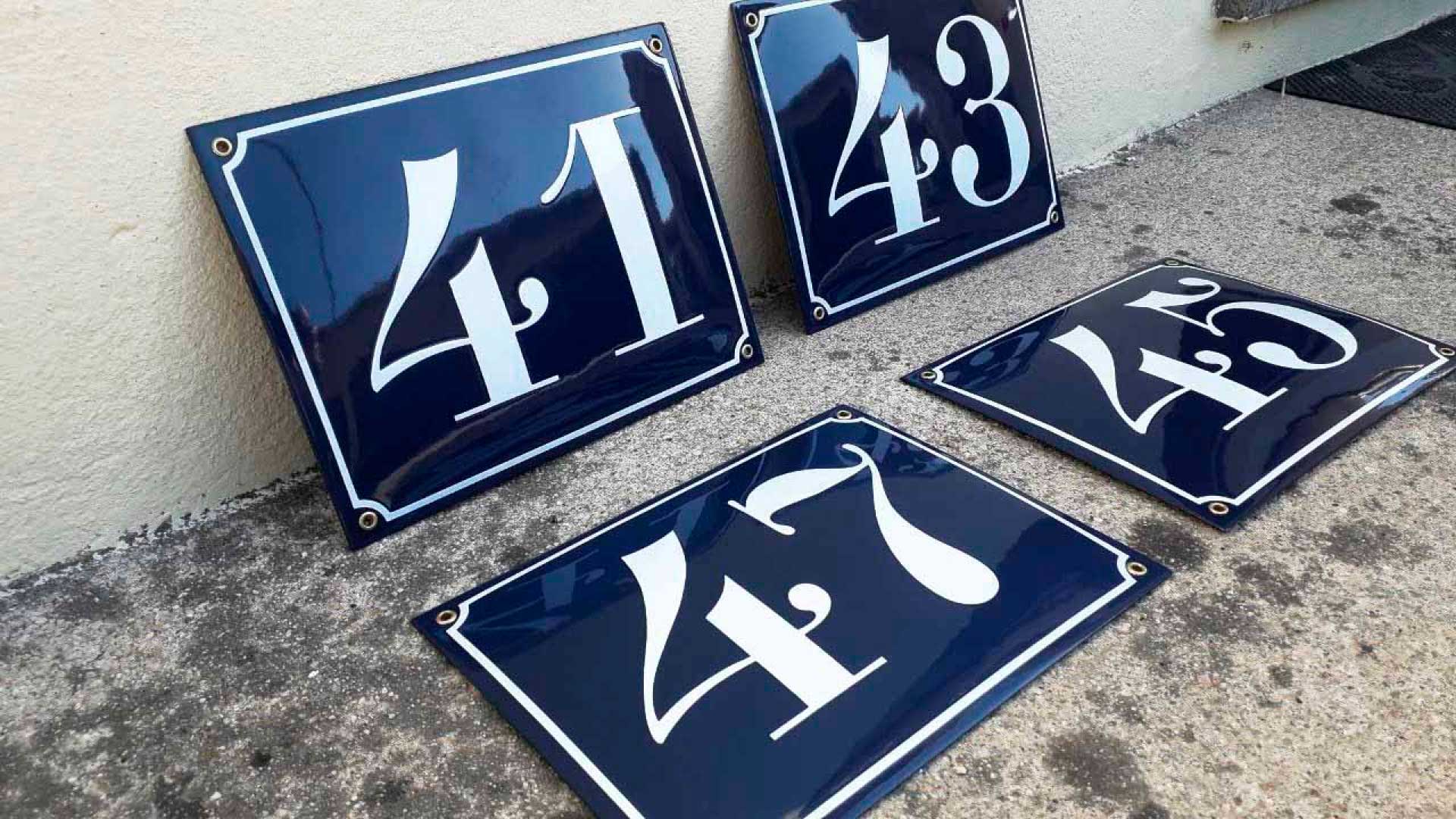 Enamel House Number