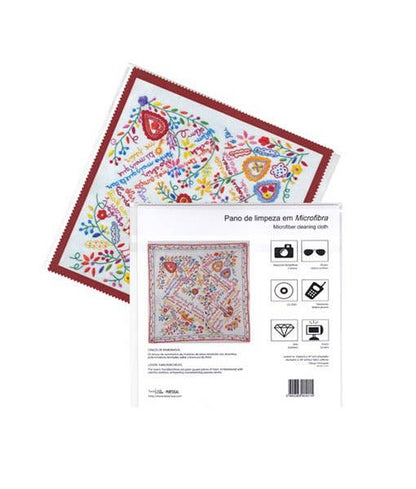 cleaning cloth eye glasses with lovers handkerchief motif