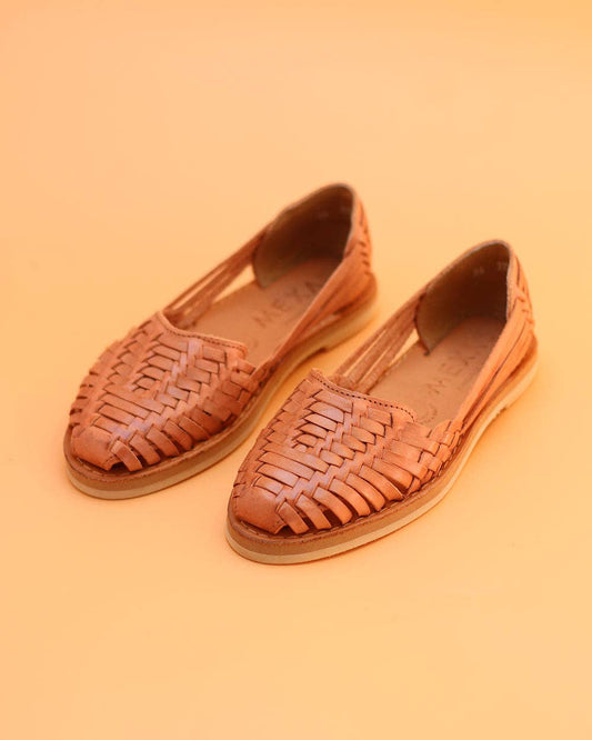 Güerita - Elegant Brown Leather Huarache