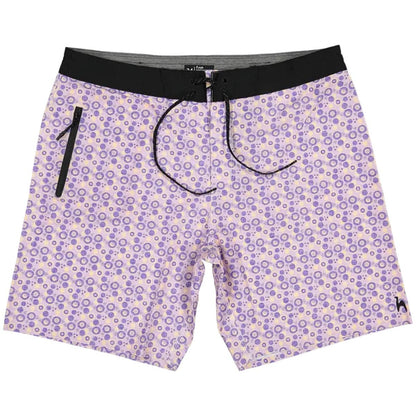 Futah Vortex Mocha boardshorts with black drawstring, waistband and zipped pocket