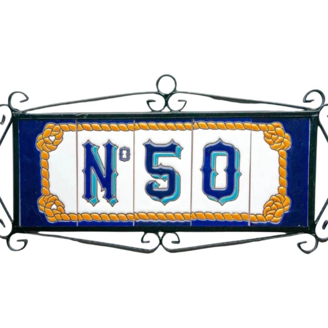 Marine Ceramic House Number & Letter Tile