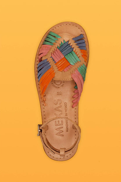Alebrijes Tan Leather Sandals