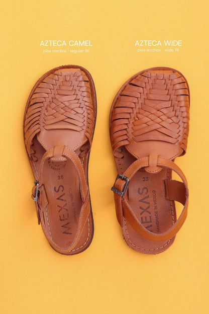 Azteca Ancho Camel Barefoot Leather Sandals