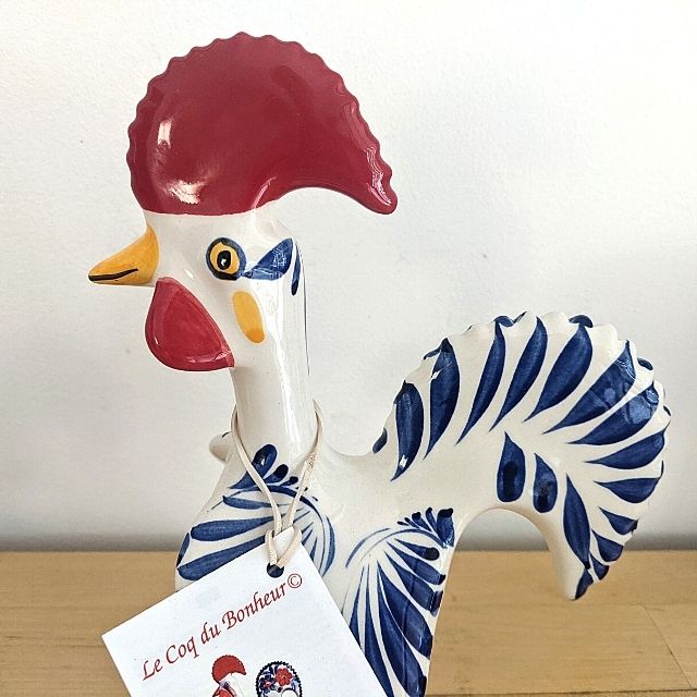 LOT 3 Painted Portuguese Folk Art Roosters, Ceramic, Wood & Metal Coq de Barcelos, Good luck Kitchen Bohemian 2024 Decor Mid Century